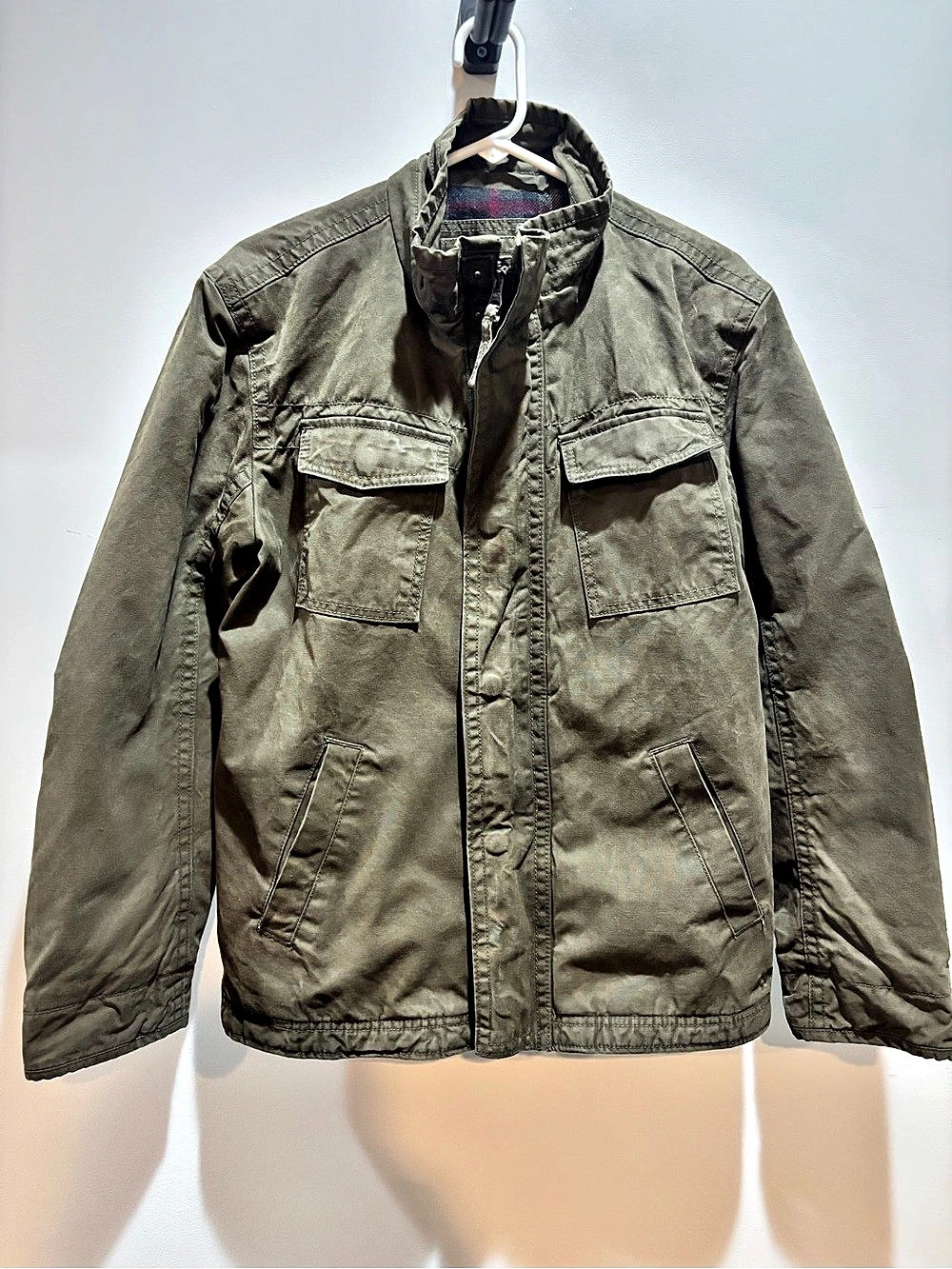 American Eagle Canvas Field Jacket in Olive brown Size Medium